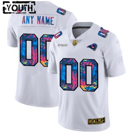 Lasten Los Angeles Rams NFL Pelipaita Custom Nike 2020 Monivärinen Valkoinen
